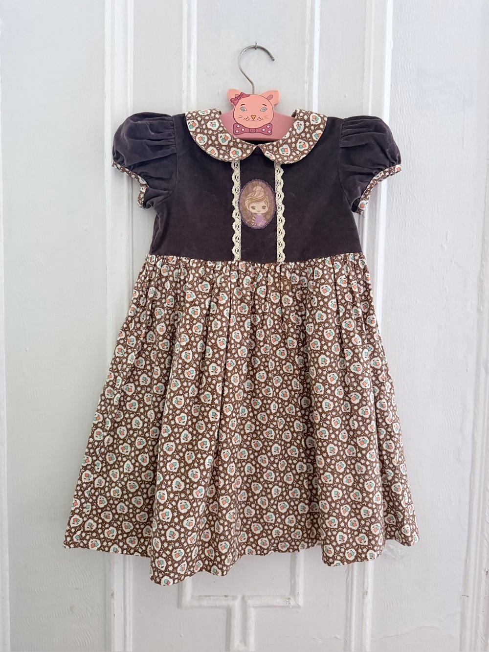 Misha Lulu Fall Pattern & Velvet Dress